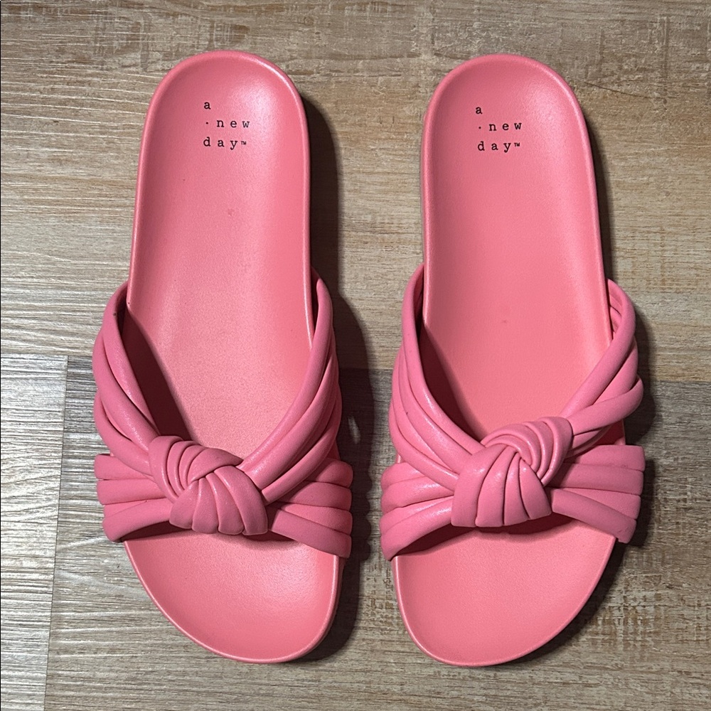 A New Day Women's Knotted Pink Sandals